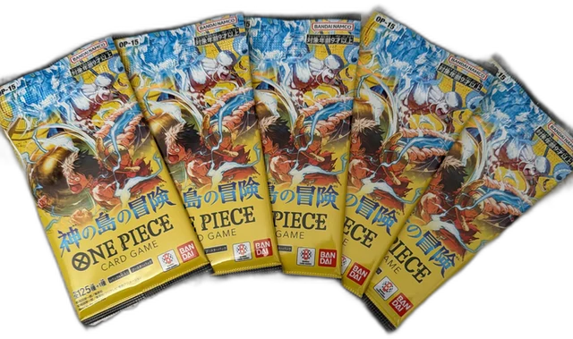 Fünf japanische One Piece OP15-Booster