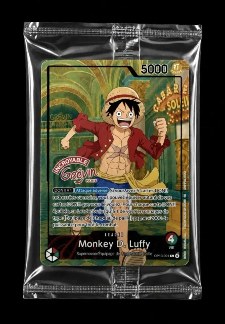 Karte Luffy OP13-001 Incroyable Grévin Paris in versiegelter Verpackung